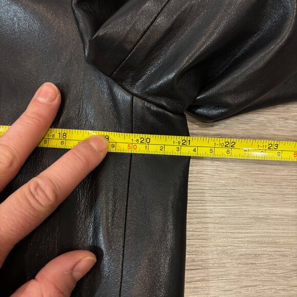 Aritzia Wilfred Memories Faux Leather Blazer Black Perfect Condition 90s S - Picture 11 of 12